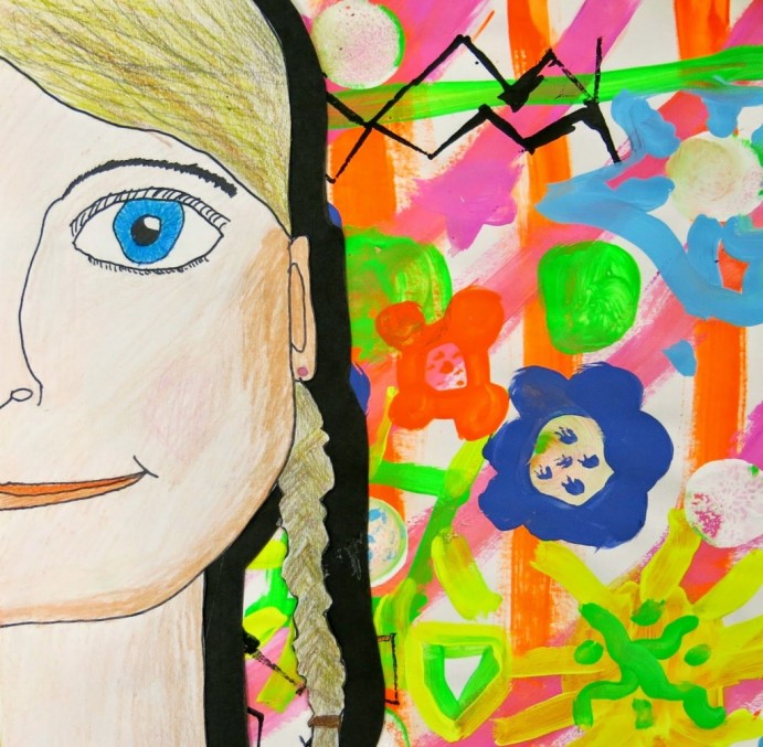 Otroško likovno ustvarjanje: Ko se mama na ogled postavi 