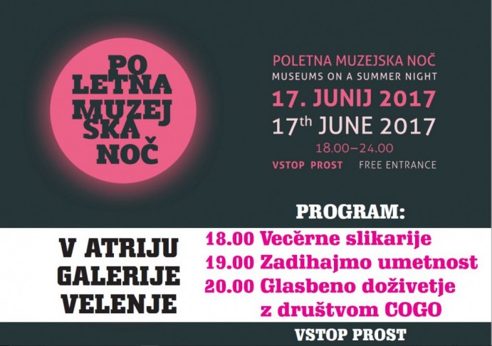 Poletna muzejska noč v atriju Galerije Velenje