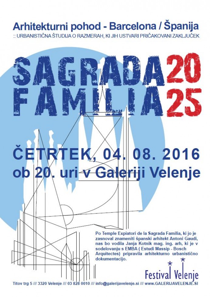 Arhitekturni pohod: Zgodba Sagrade familie 2025