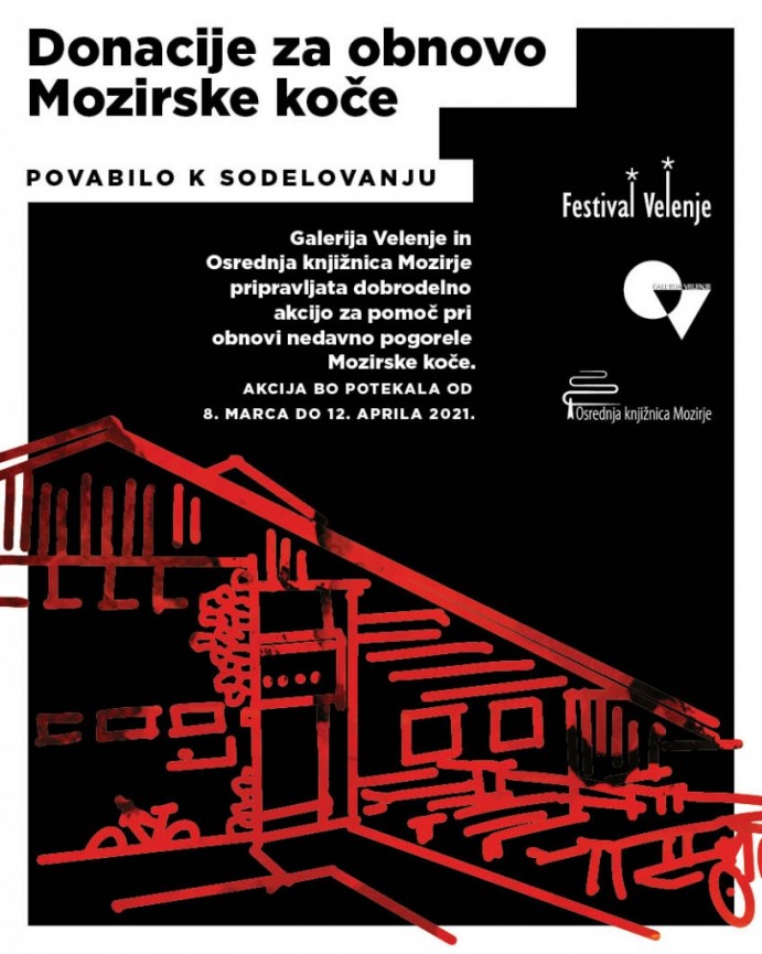 Povabilo k sodelovanju likovnikom SAŠA regije: Donacije za obnovo Mozirske koče