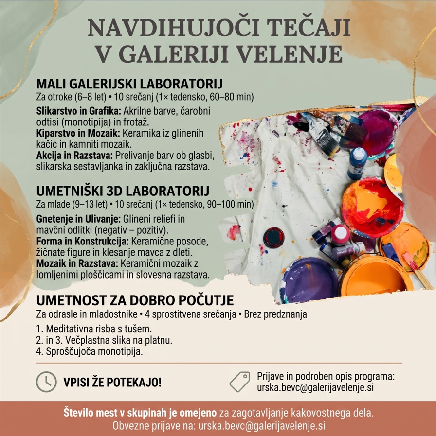 Nova sezona likovnih tečajev v Galeriji Velenje